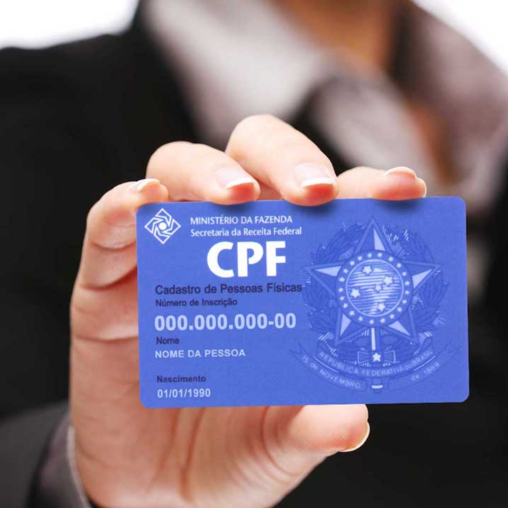 Modelo de cartão do CPF (Cadastro de Pessoas Físicas)